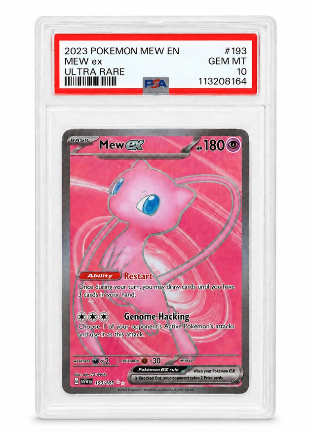 Mew ex, 151, graduada PSA 10